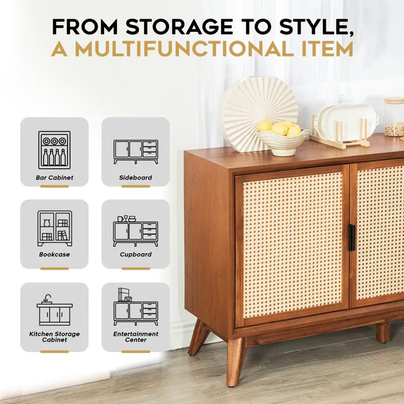 Said Board 2 Door 3Drawer Acacia Wood