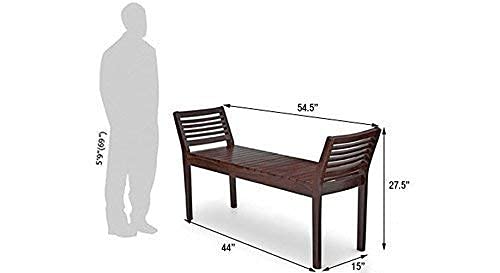 Nest Honest Sheesham Wood Bench for Home in Mahogany/Walnut Finish - Brown