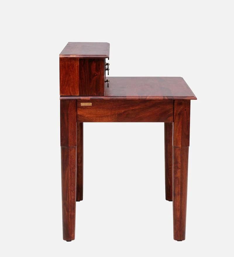 NESTHONEST Wooden Study Table for Adults | Computer Table for Home | Writing Desk | Work from Home Table with 1 Shelf & 5 Drawers Storage | Solid Wood