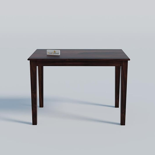 NESTHONEST Solid Sheesham Wood 4 Seater Dining Table Set | Four Seater Dinner Table with 4 Chairs | Size: 45x35x30 Inch | Dinning Table Set 4 Seater for Living Room, Office, Cafeteria | Walnut Finish