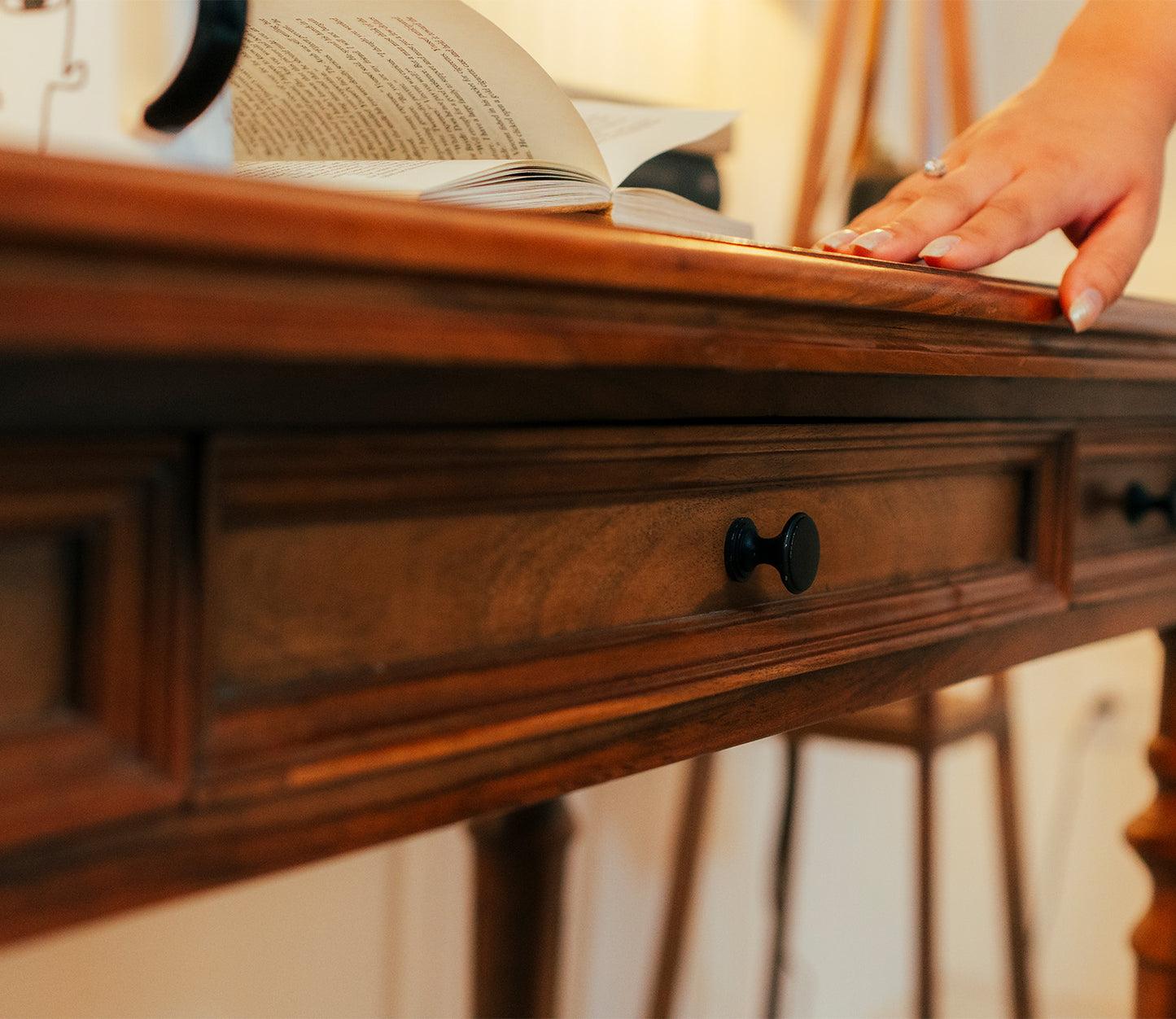 Study Table 3 Drawers Sheesham  Wood