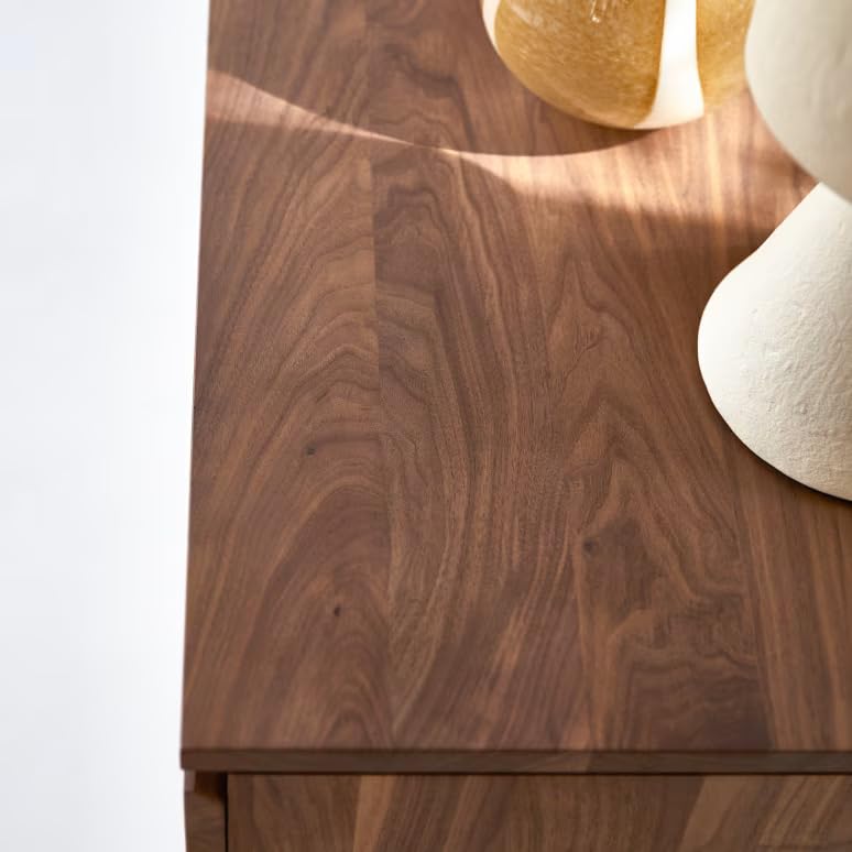 NESTHONEST Solid Sheesham Wood Sideboard Cabinet for Living Room | Wooden Side Board with 3 Drawers & 2 Doors Cabinet Storage for Dining, Drawing and Home Office | Natural Finish