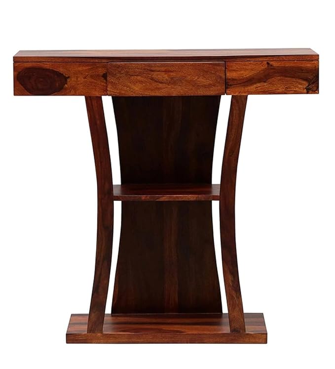 Nest Honest Console Table with Storage | Wooden Console Table for Bedroom & Living Room | Foyer Table for Entryway (Natural Finish)