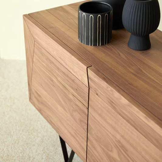 NESTHONEST Solid Sheesham Wood Sideboard Cabinet for Living Room | Wooden Side Board with 3 Doors Cabinet Storage for Dining, Drawing and Home Office |...