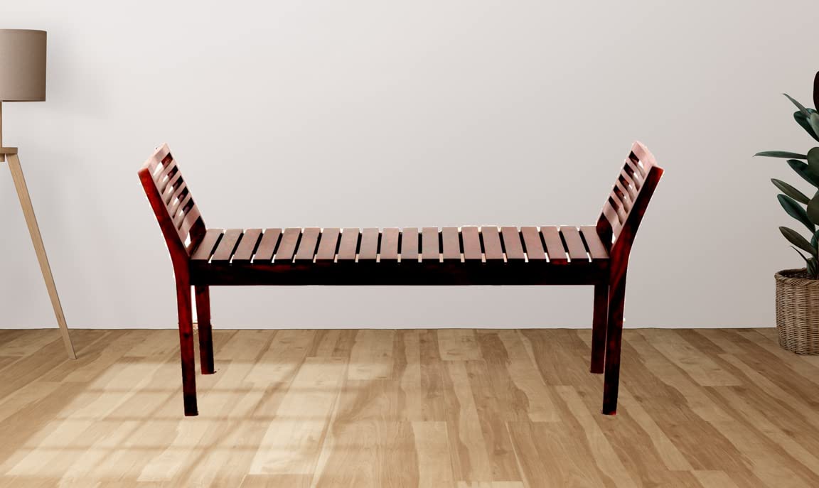 Nest Honest Sheesham Wood Bench for Home in Mahogany/Walnut Finish - Brown