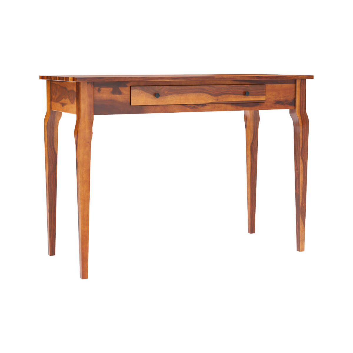 Solid Sheesham Wood Modern Console Table  (Standard, Honey Finish)