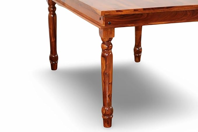 NESTHONEST Wooden 6 Seater Dining Table Only, Can Be Used in Restaurant Dinner, Office, Cafeteria & Home, Shape: Rectangular, Size: 57 X 36 X 30 Inch,...