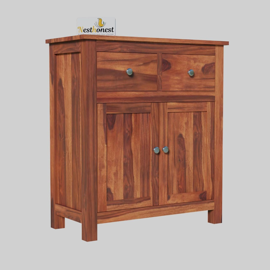 NESTHONEST Wooden Sideboard Cabinet for Living Room | Side Board with 2 Drawers & 2 Doors Cabinet Storage for Dining, Drawing and Home Office | Solid...