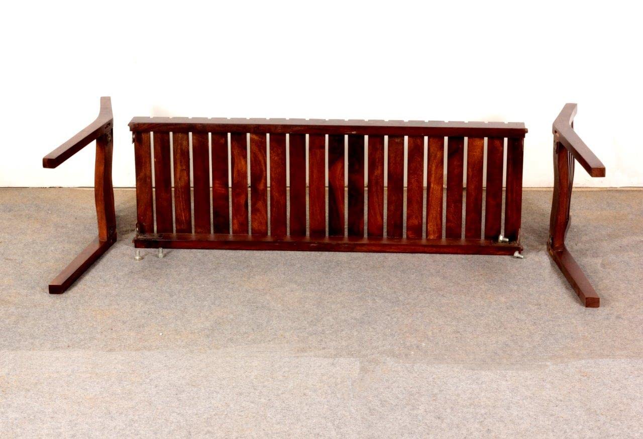 Nest Honest Sheesham Wood Bench for Home in Mahogany/Walnut Finish - Brown