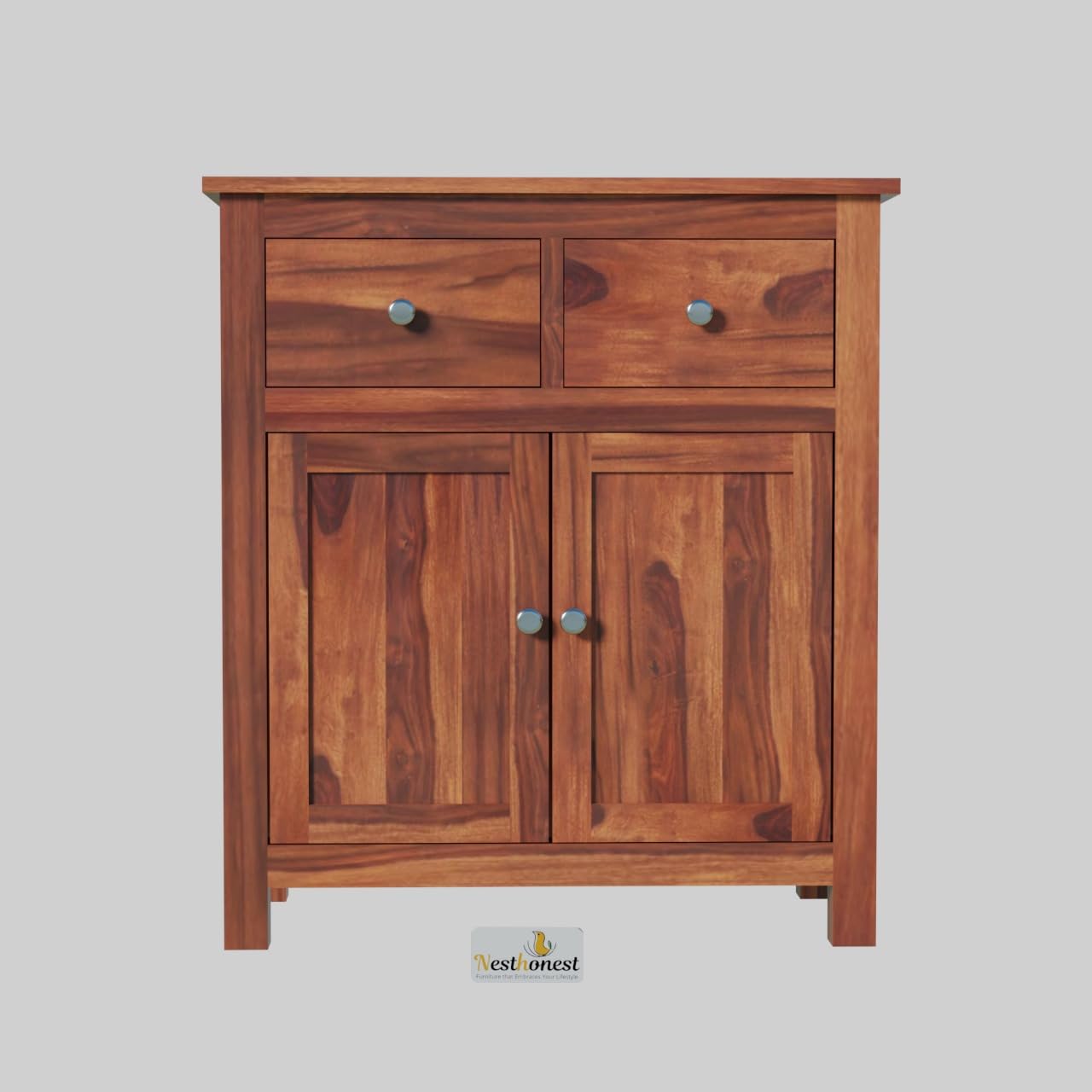 NESTHONEST Wooden Sideboard Cabinet for Living Room | Side Board with 2 Drawers & 2 Doors Cabinet Storage for Dining, Drawing and Home Office | Solid...