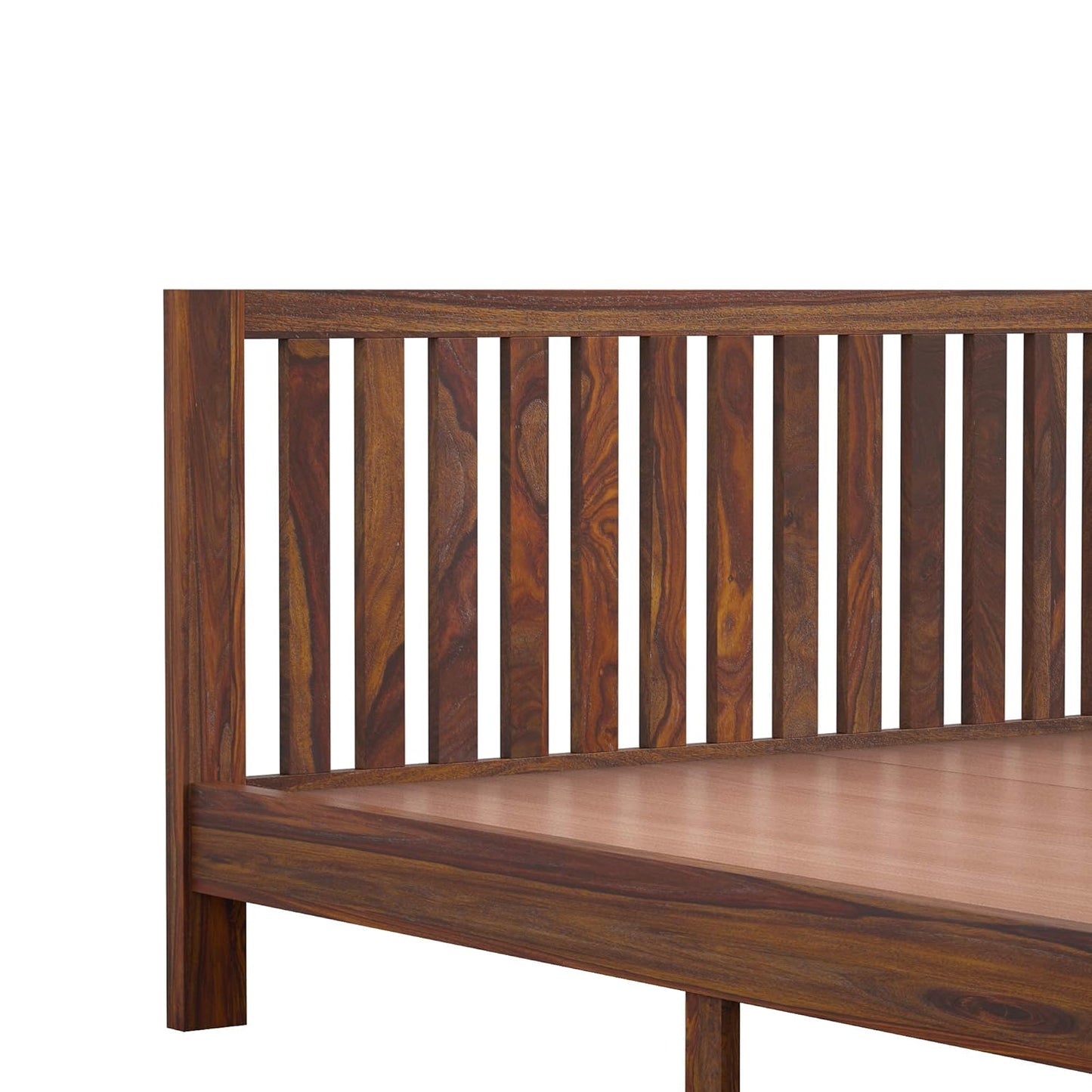 Solid Sheesham Wood King Size bed Without Storage